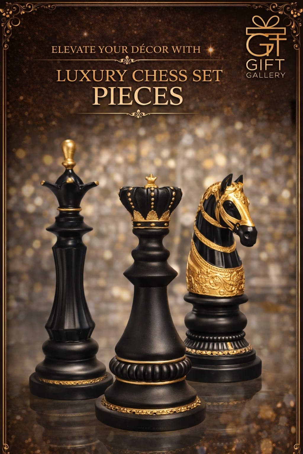 Luxury chess set pieces
